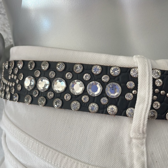 BHW Black Leather with Rhinestones, Chrystals and Studs - Picture 8 of 12